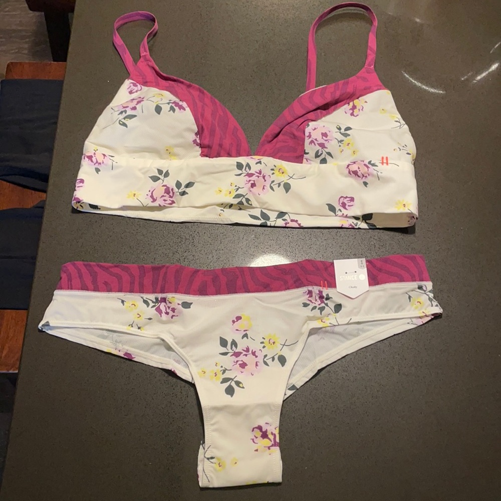 Stance floral bra and underwear set